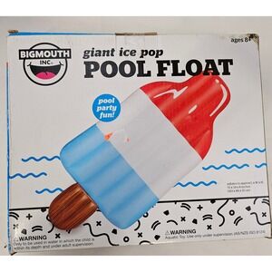 BigMouth Inc Giant Ice Pop Pool Float Red White Blue Rocket Pop BMPF-0004 6ft‎